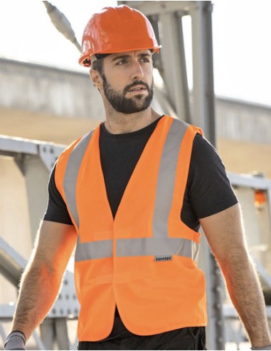 KOR-KXDR-Hi-Vis Safety Vest With 3 Reflective Stripes Bremen